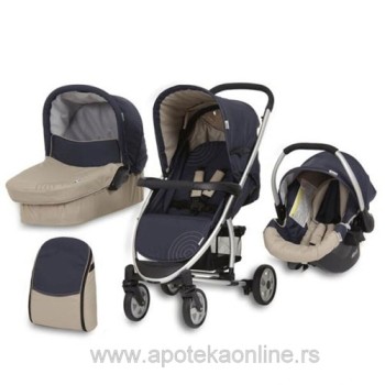 HAUCK TRIO SISTEM(KOLICA+NOSILJKA+AUTO SEDIŠTE) MALIBU MOONLIGHT ALMOND HAUCK TRIO SISTEM(KOLICA+NOSILJKA+AUTO SEDIŠTE) MALIBU MOONLIGHT ALMOND